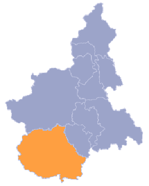 Piemonte,Italie,kaart,provincies,Cuneo