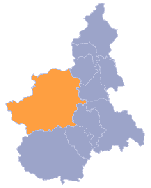 Piemonte,Italie,kaart,provincies,Turijn,Torino